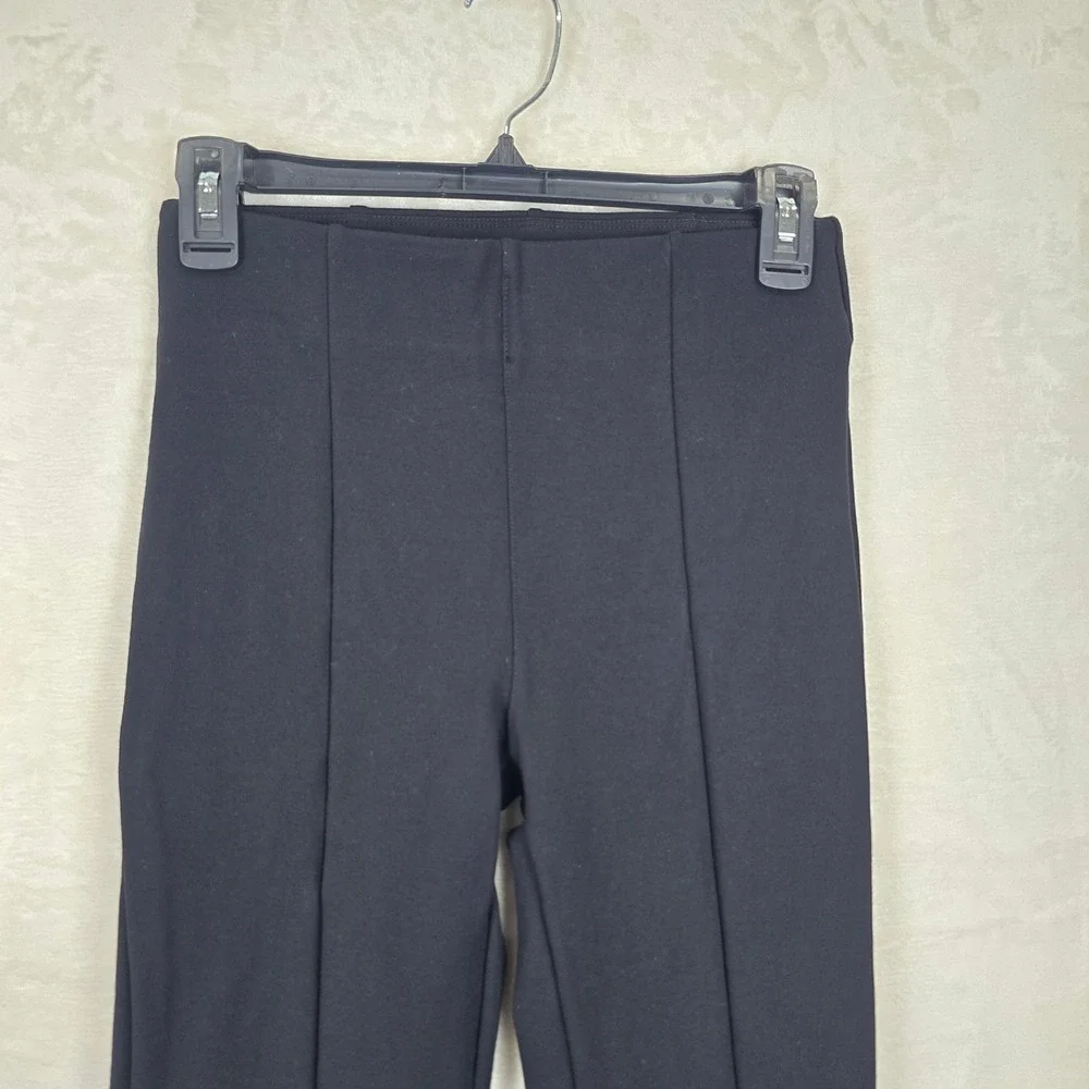Abercrombie & Fitch Womens XS Black High Rise Pintuck Flare Ponte Pants Solid
